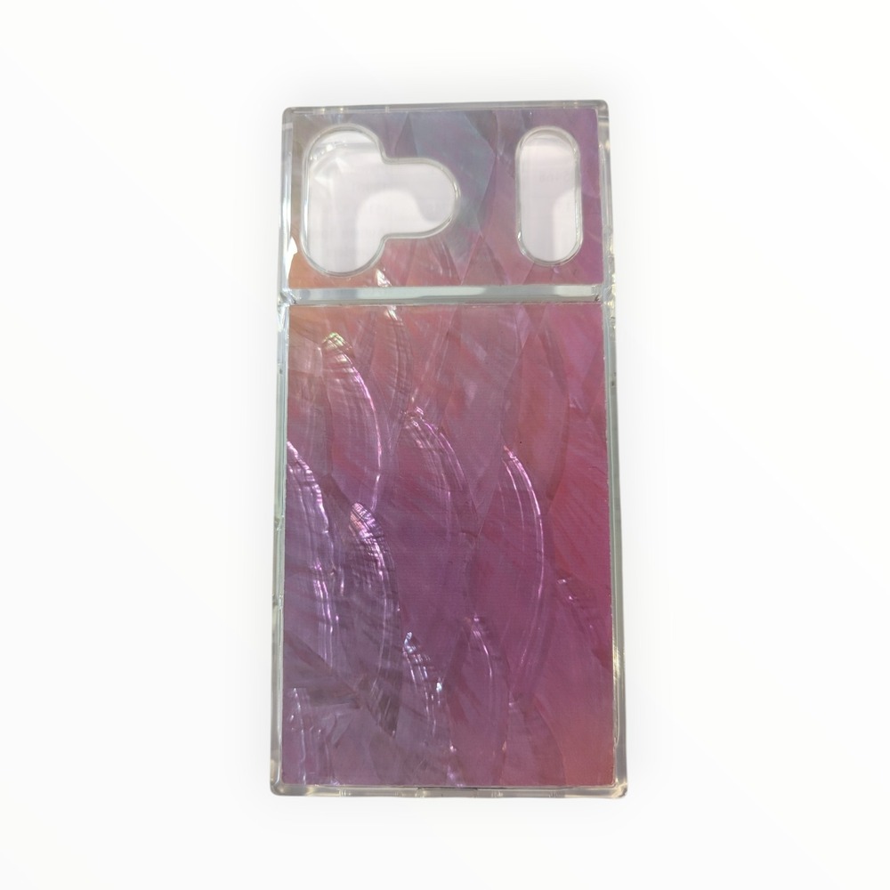 V9-Poly Flaunt Square Case For Apple iPhone 17 Pro Max - Pink Mother‎ Of Pearl